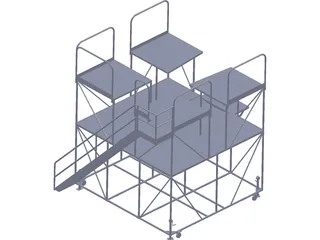 CL-215 Maintenence Scaffold 3D Model