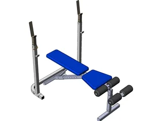 Bench Press 3D Model