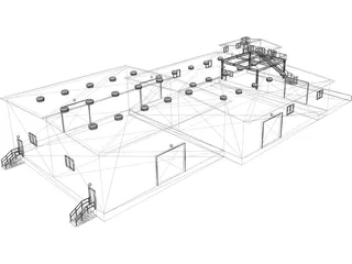 Oil Factory 3D Model