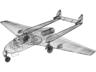 De Havilland D.H. 100 Mk.50 Vampire 3D Model