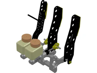 Tilton Floor-Mount Pedal Assembly 3D Model