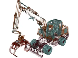 Minelli cm190 Excavator 3D Model