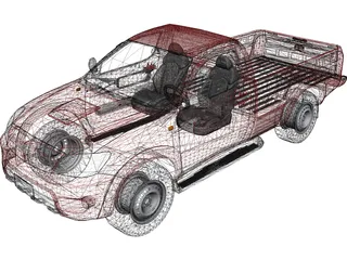 Toyota Hilux Regular Cab 3D Model