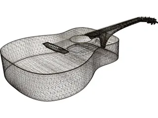 Taquamine Acoustic Guitar 3D Model