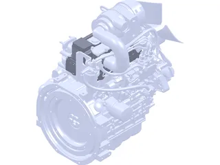 Engine Isuzu 3CA1GZG01 3D Model