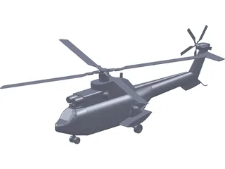 Eurocopter AS-332 Super Puma 3D Model