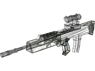 SA80 L85 Rifle 3D Model