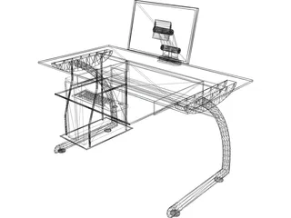 Computer Station 3D Model