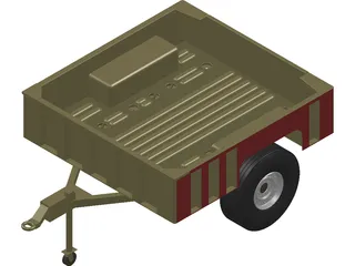 Military Trailer 3D Model