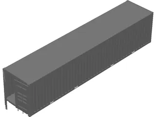 Shipping Container 40x08x08 3D Model