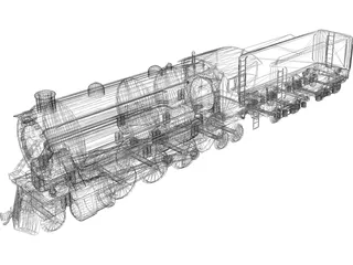 Train Locomotive 3D Model