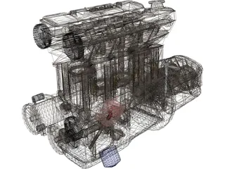 Engine V8 3D Model