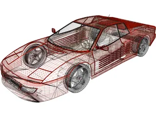 Ferrari Testarossa (1984) 3D Model