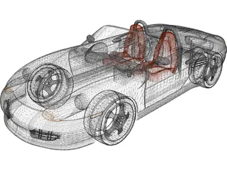 Porsche Boxster (1997) 3D Model