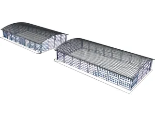 Industrial Units 3D Model