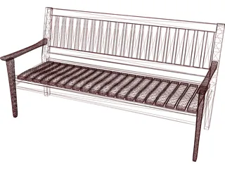 Madison Bench 3D Model