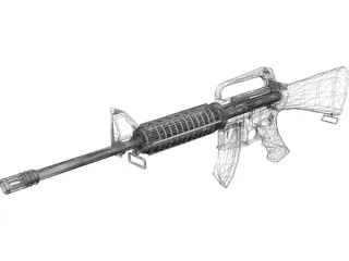 M-16 A2 Rifle 3D Model