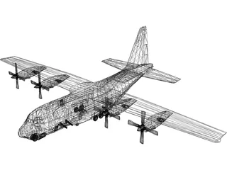 Lockheed AC-130 Hercules 3D Model