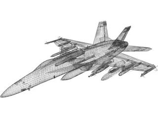 F-18E 3D Model