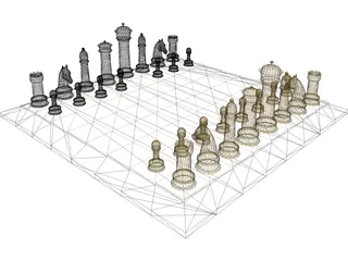 Chess Set 3D Model