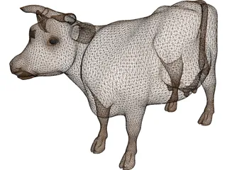 Young Cow 3D Model