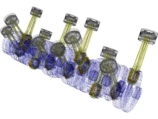 Engine Part V12 3D Model