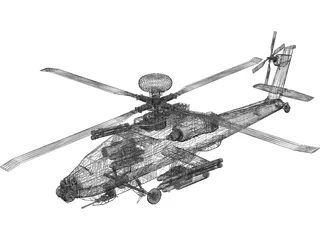 Boeing AH-64D Apache 3D Model