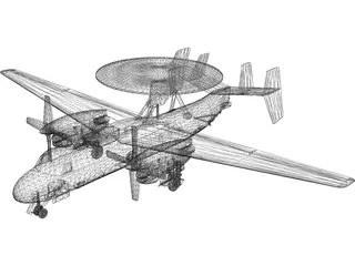 Grumman E-2C Hawkeye 3D Model