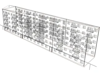 Building Apartment 3D Model