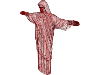 Christ Statue in Rio 3D Model