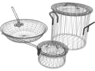 Pots and Pans 3D Model