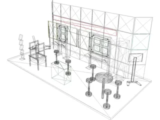 Trade Show Booth  3D Model