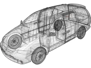 Dodge Caravan (1999) 3D Model