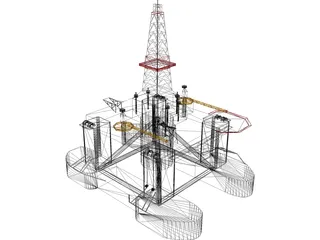 Oil Platform Offshore 3D Model