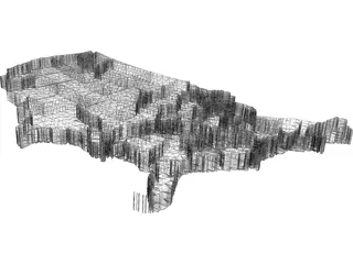 United States Continental 3D Model