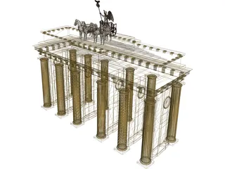 Brandenburg Gate Berlin 3D Model