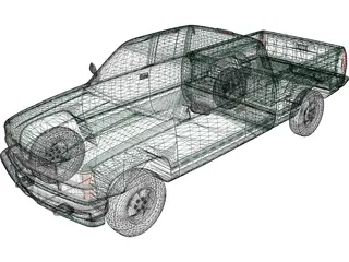 Chevrolet Extended Cab Full-Size Pickup (1994) 3D Model