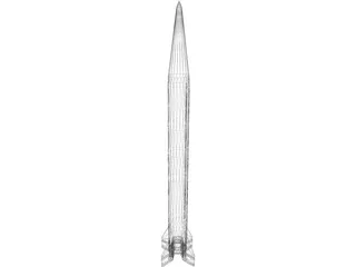 Scud B Missile 3D Model