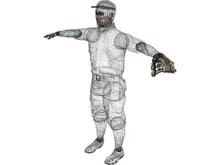 Baseball Player [+Glove] 3D Model