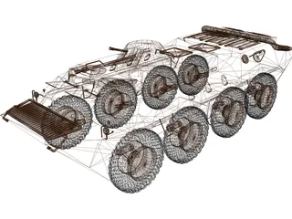 BTR-70 3D Model