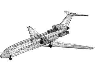 Boeing 727-200 3D Model