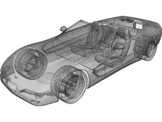 Chevrolet Corvette Convertible (2002) 3D Model