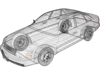 Audi 100 V8 (1993) 3D Model