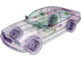 BMW 750i (1995) 3D Model