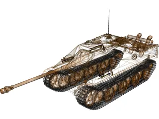 J Panther Tank 3D Model
