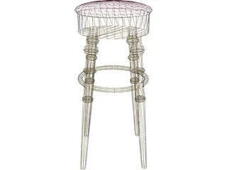 Barstool Brass 3D Model