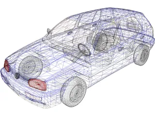 Volkswagen Golf III 3D Model