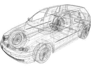 Volkswagen Golf IV (5 doors) 3D Model