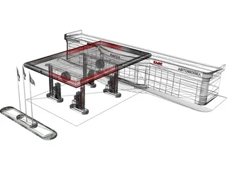 Gas Station 3D Model