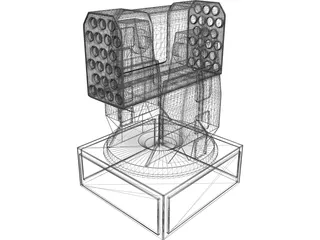 RIM-116 Rolling Airframe Missile Lanuncher 3D Model
